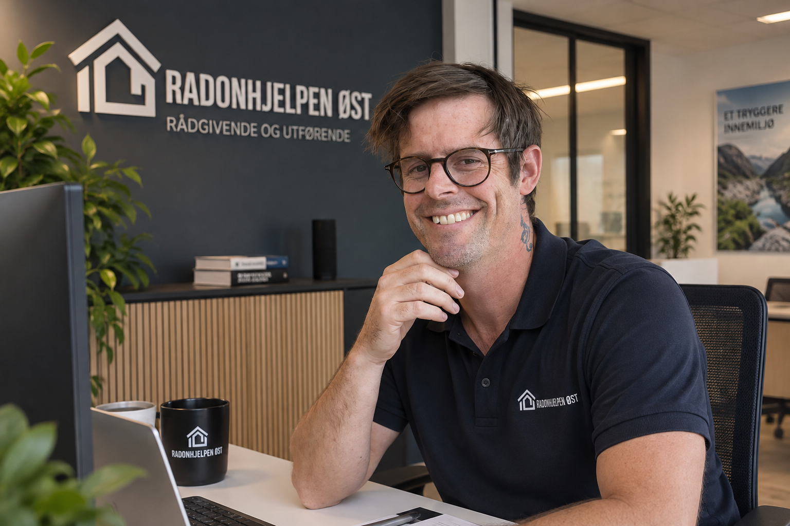 Radonhjelpen Øst på befaring og arbeid med radontiltak