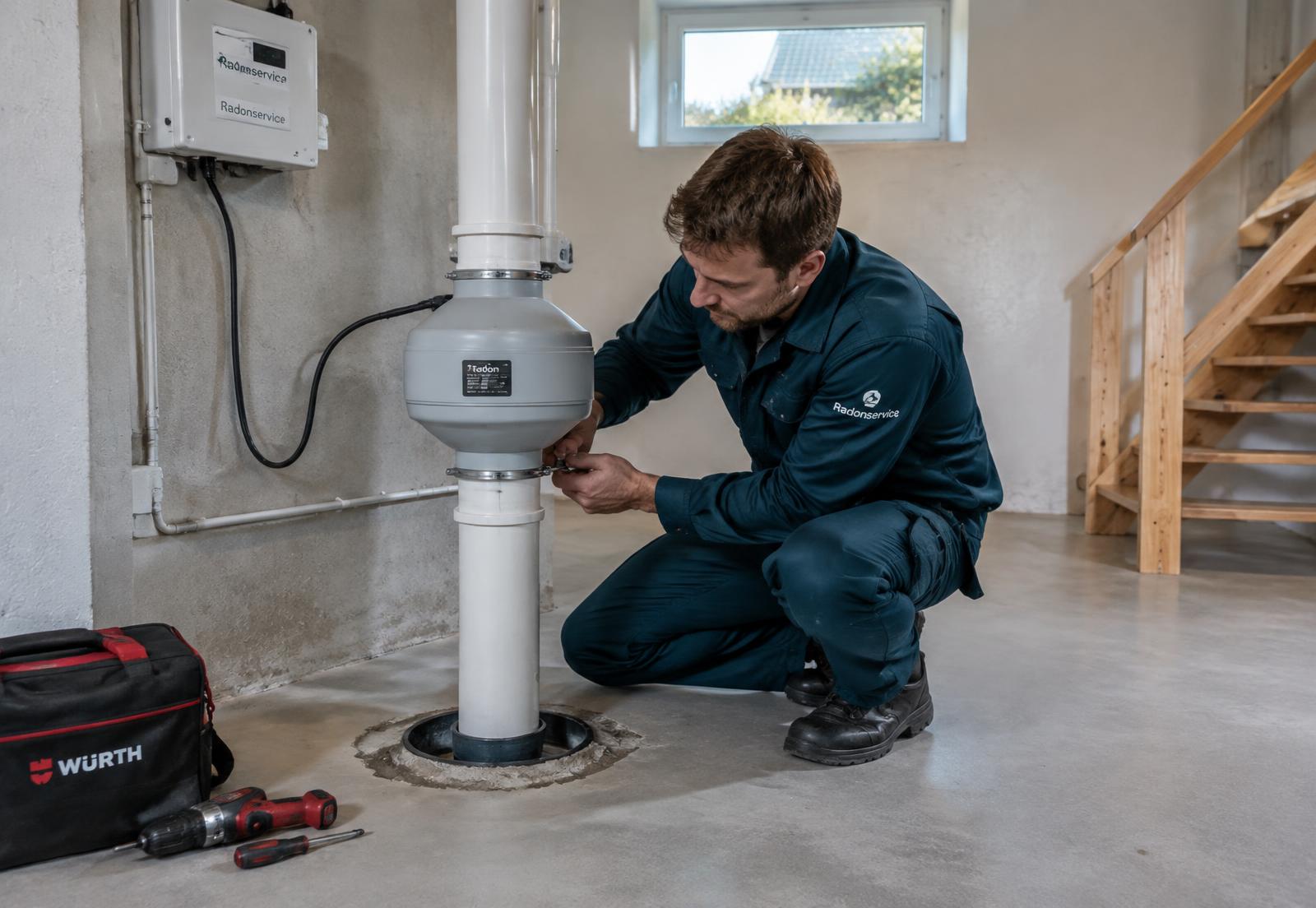 Installasjon av ventilasjonsløsning i kjeller